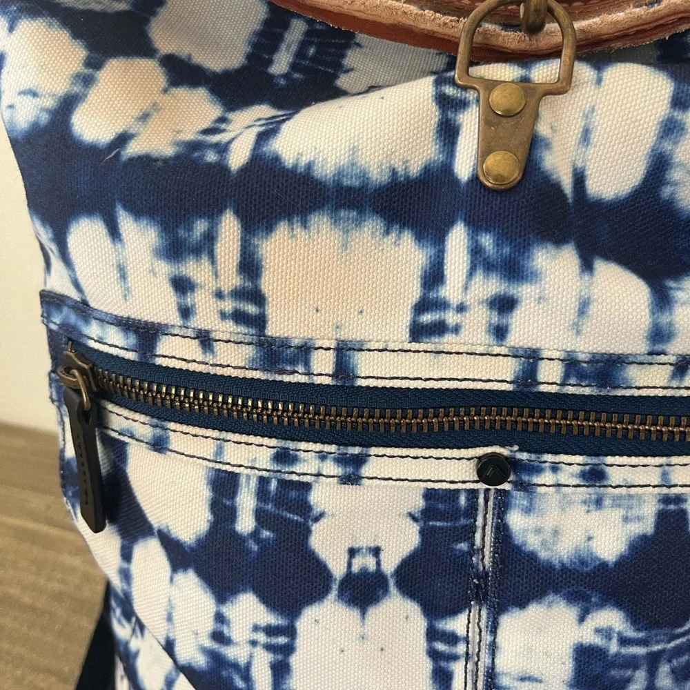 STATE canvas leather tie dye backpack